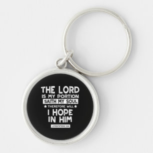 Chaveiro O Senhor é Minha Porção Lamentações 3 24 Citações