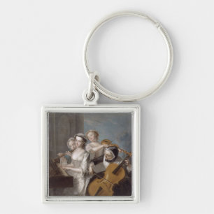 Chaveiro O sentido de audição, c.1744-7 (óleo em canvas)