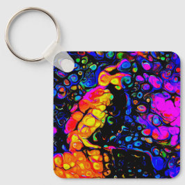 Chaveiro O Solitário Pássaro 4: Estilo de Arte Líquida