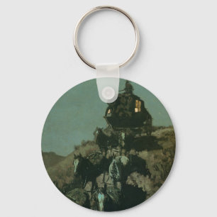 Chaveiro O Stagecoach velho de Remington das planícies