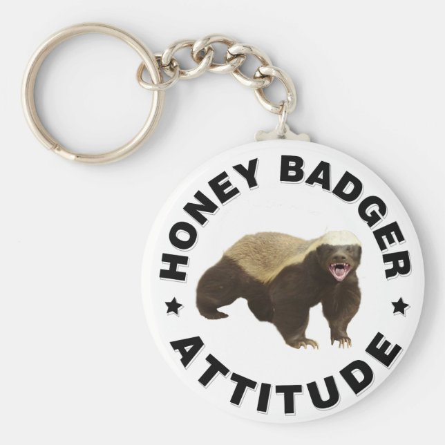 Chaveiro O texugo do mel tem atitude (Frente)