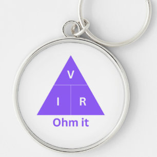 Chaveiro O Triângulo da Lei de Ohm Roxo