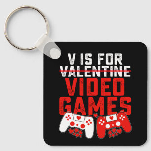 Chaveiro O V é para Jogos de Vídeo Jogos Dia dos Namorados