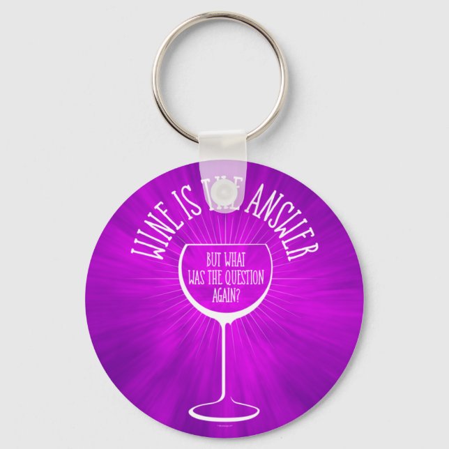 Chaveiro O Vinho É A Resposta (Frente)