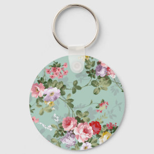 Chaveiro O vintage elegante cora flores rosas vermelha dos