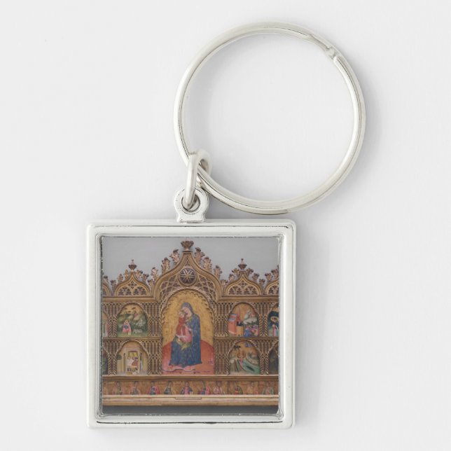 Chaveiro O Virgin e a criança com cenas legendárias (Frente)