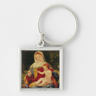Chaveiro O Virgin e a criança com um tiro da azeitona