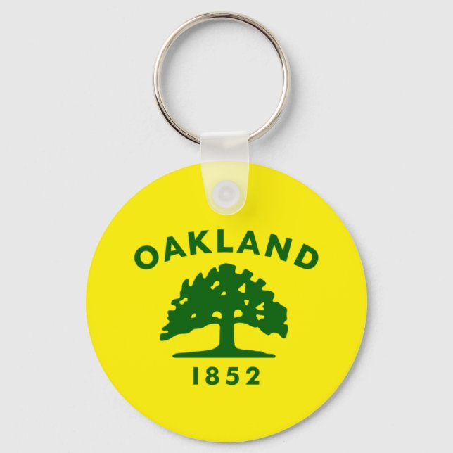 Chaveiro Oakland (California) City flag Keychain (Frente)