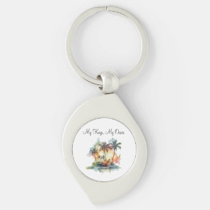 Chaveiro Oásis do Pôr do Sol, personalizado