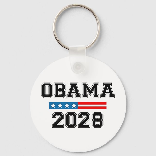 Chaveiro Obama 2028 Democracy Election USA (Frente)
