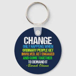 Chaveiro Obama Farewell Fala Citação sobre Mudança