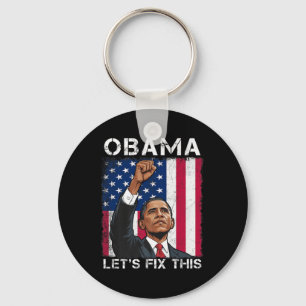 Chaveiro Obama Para O Presidente 2028 Flag Americano Obama