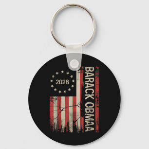 Chaveiro Obama Vintage Presidente 2028 Obama Retro Flag Ame