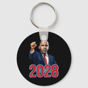 Chaveiro Obama Vintage Retro Patriótico 2028 Prote Política