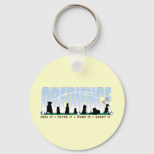 Chaveiro Obediência: Coloque-a saltos, busque-a, salte-a,