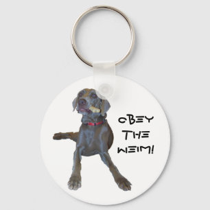 Chaveiro ObeytheWeim! weimaraner