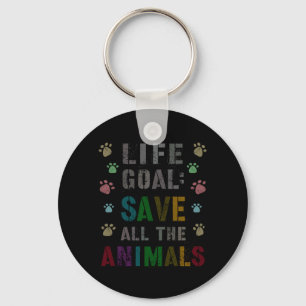 Chaveiro Objetivo de Vida Fofo Salvar Animais Dia de Resgat