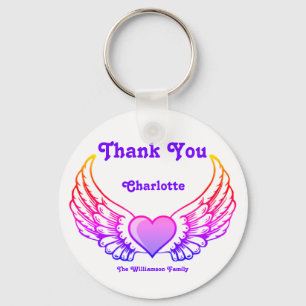 Chaveiro Obrigado Angel Wings Personalizado