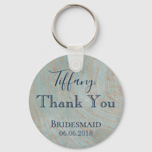 Chaveiro Obrigado Bridesmaid Blue e Cobre