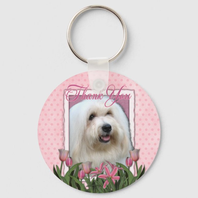 Chaveiro Obrigado - Coton de Tulear (Frente)
