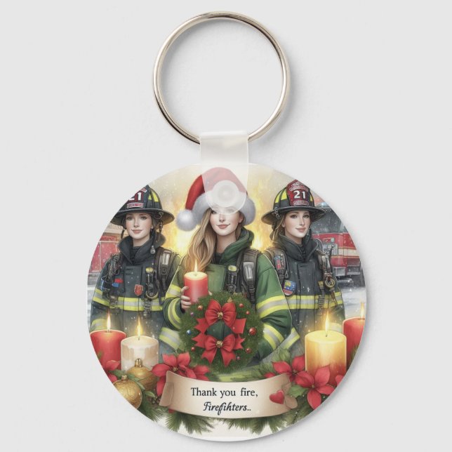 Chaveiro Obrigado de Natal para bombeiros (Frente)