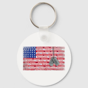 Chaveiro Obrigado dog tags do soldado