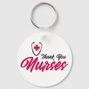 Chaveiro Obrigado enfermeiras   Rosa