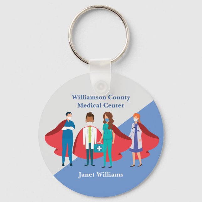 Chaveiro Obrigado Herói do Hospital dos Trabalhadores de Sa (Frente)