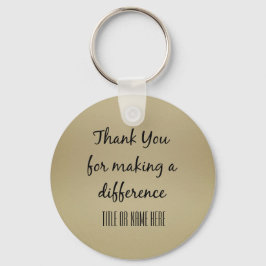 Chaveiro Obrigado pelo Fazer A Diferença Personalizada