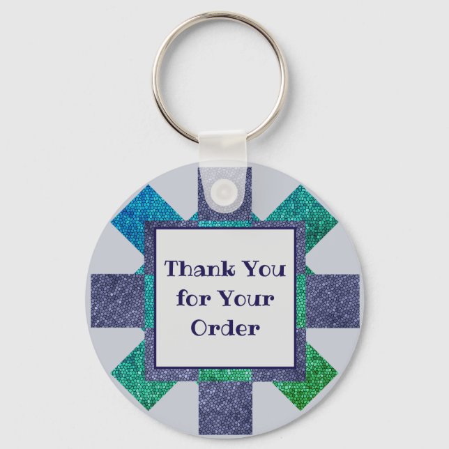 Chaveiro Obrigado pelo seu pedido de vendas do Mosaico (Frente)