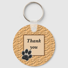 Chaveiro Obrigado Pet Sitter Pak Imprima Castanho Claro