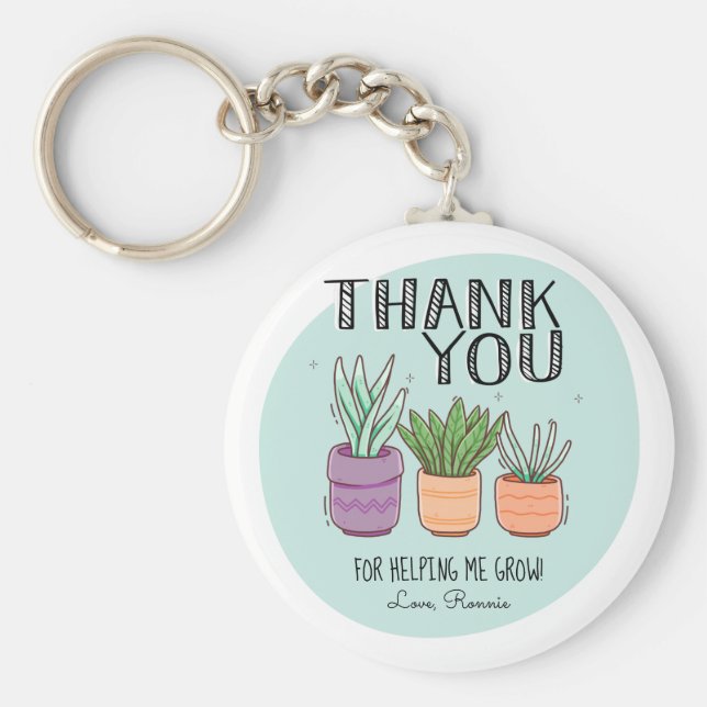 Chaveiro Obrigado por me ajudar a aumentar a apreciação do  (Frente)