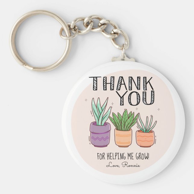 Chaveiro Obrigado por me ajudar a aumentar a apreciação do  (Frente)