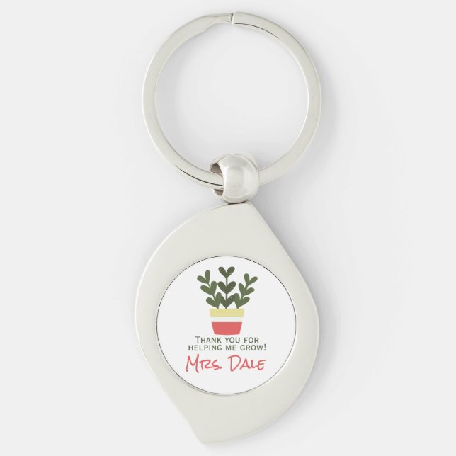 Chaveiro Obrigado Por Me Ajudar A Crescer | Professora  (Frente)