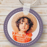 Chaveiro Obrigado Por Ter Vindo Foto Personalizada De Pré-D<br><div class="desc">Este design simples e moderno é composto por tipografia de serifa e adiciona uma foto personalizada."Obrigado por vir para a minha festa" sobre sua foto personalizada. Perfeito para favores de festa de aniversário ou doações,  ou sacos de presentes,  aniversários,  ou qualquer outra festa!</div>