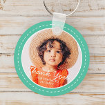 Chaveiro Obrigado Por Ter Vindo Foto Personalizada De Pré-D<br><div class="desc">Este design simples e moderno é composto por tipografia de serifa e adiciona uma foto personalizada."Obrigado por vir para a minha festa" sobre sua foto personalizada. Perfeito para favores de festa de aniversário ou doações,  ou sacos de presentes,  aniversários,  ou qualquer outra festa!</div>