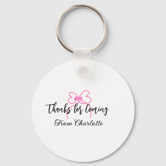 Chaveiro obrigado por vir adicionar nome mensagem de texto  (Frente)