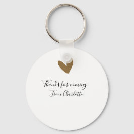 Chaveiro obrigado por vir nome adicionar mensagem de texto 