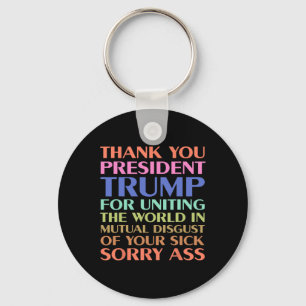Chaveiro Obrigado Presidente Trump Por Unir O Mundo -