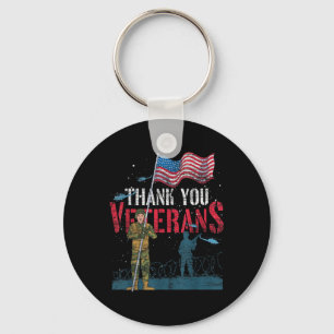 Chaveiro Obrigado Veteranos Bandeiras Dos Eua Memória Patri