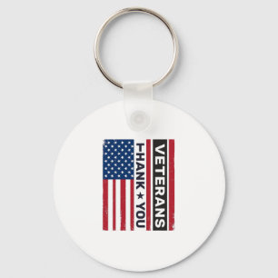 Chaveiro Obrigado Veteranos Desgastado Bandeira Vetor Desig