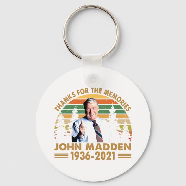 Chaveiro Obrigados das memórias de John Madden 1936 2021 (Frente)