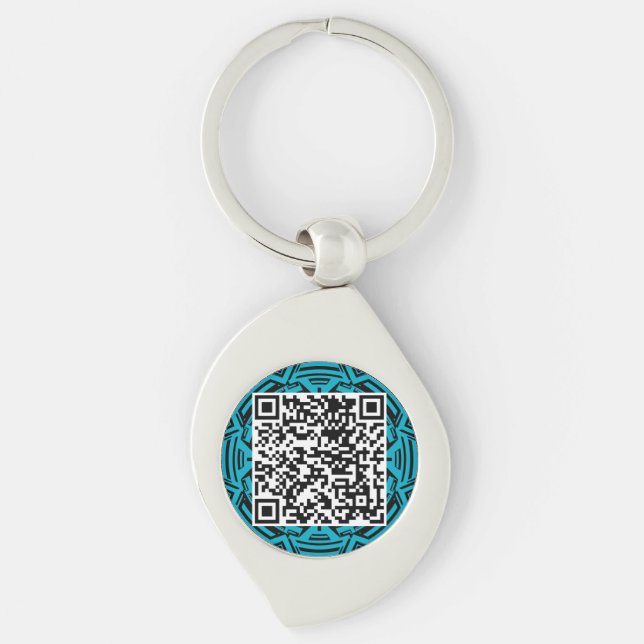 Chaveiro Obtenha um pino com seu próprio código QR (Frente)