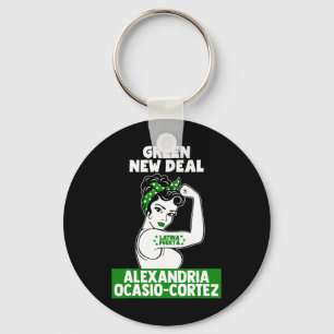 Chaveiro Ocasio-cortez Latina Fuerta Aoc Feministin Grün Ne