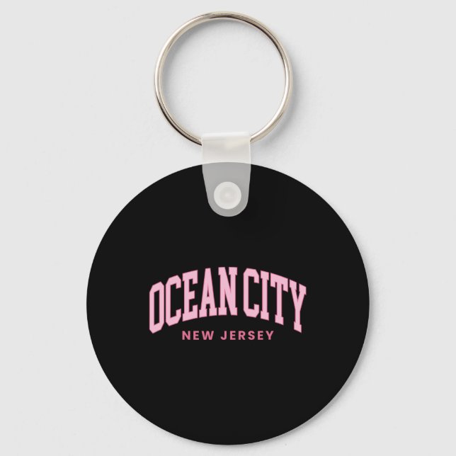 Chaveiro Ocean City New Jersey Nj Retro Preppy Throwback Wo (Frente)