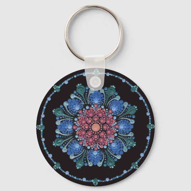 Chaveiro Ocean Sunset Dot Mandala (Frente)