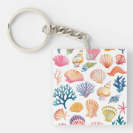 Chaveiro OceanModern Tropical Plant Print – Pink and Green