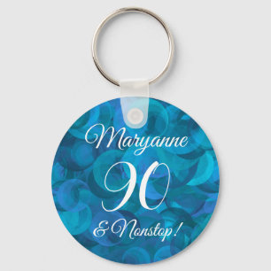 Chaveiro Oceano Elegante Azul 90 e Festa de aniversário ini
