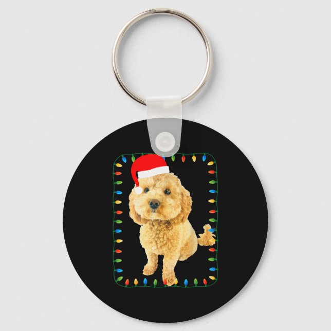 Chaveiro Ochon Puppy Dog Christmas Party Bicho Bichon Odle  (Frente)