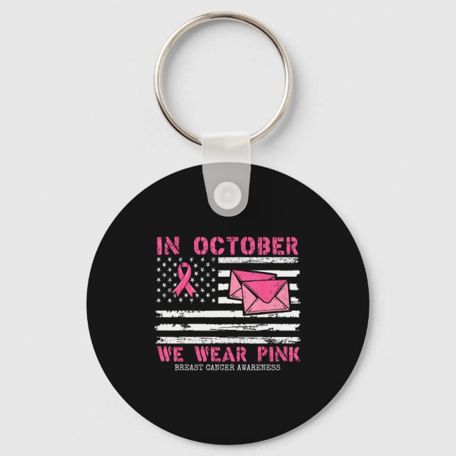 Chaveiro October We Wear Nk Breast Cancer Awareness Stal Wo (Frente)